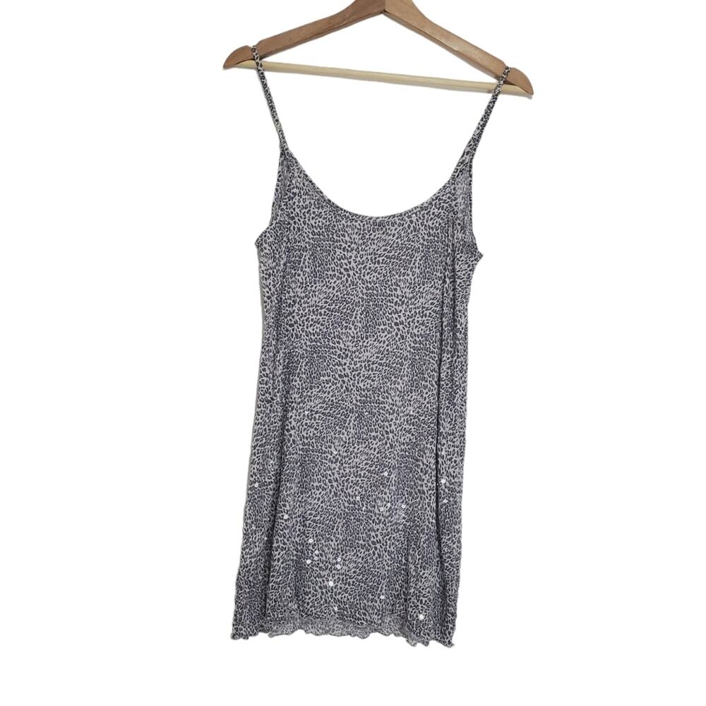 Victoria's Secret | Leopard Print Sequined Sparkle Ruffle Hem Nightie Mini